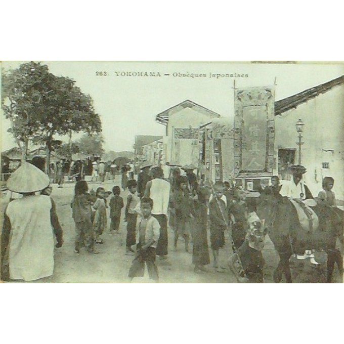 Cpa Japon Yokohama Funérailles 1906