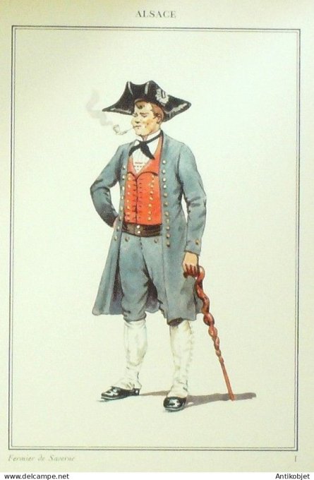 Grand-Est Alsace Saverne (67) Fermier signé  par P.A Leroux XXème