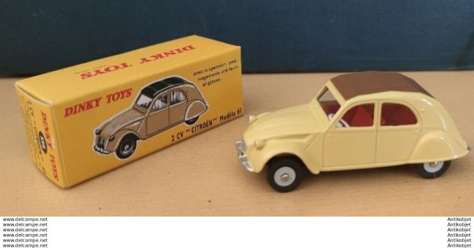 Citroen 2cv modele 61 beige Dinky Toys Atlas 1:43