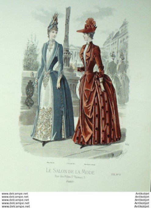 Gravure Mode Salon 1887 #  864 (Old Fashion plate)