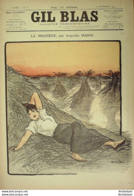 Gil Blas 1897 n°37 COURTELINE Gustave KAHN Marcel LHEUREUXEugène SUTTEZ Léon DUROCHER