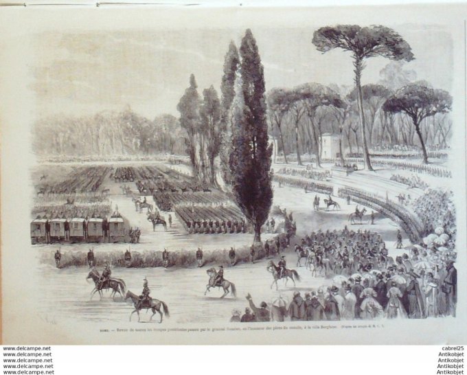 Le Monde illustré 1869 n°664 Bordeaux (33) Grèce Candie Italie Rome Trente Villa Borghèse Sénégal Pa