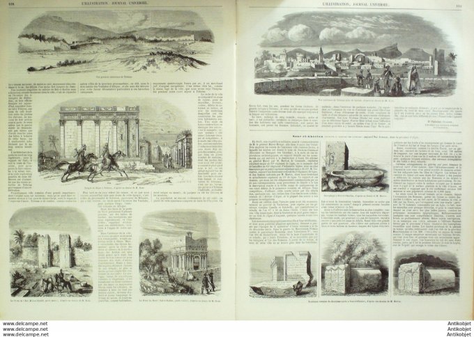 L'Illustration 1850 n°364 CHATOU (78) Italie ROME villa SANTUCCI Algérie TEBESSA