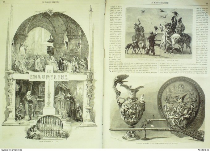 Le Monde illustré 1863 n°304 Madagascar Reine Mexique San-Andrès Chalchicomula Turquie Djemil-Pacha