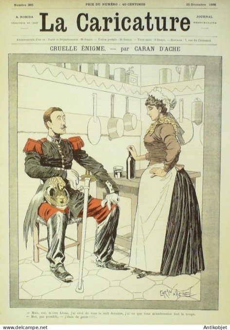 La Caricature 1886 #365 Caran d'Ache Tiret-Bognet Luigi Macaroni Georgina Trock