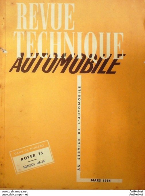 R.T Automobile Rover 75 Tracteurs Someca type Da 50 95 # 1954