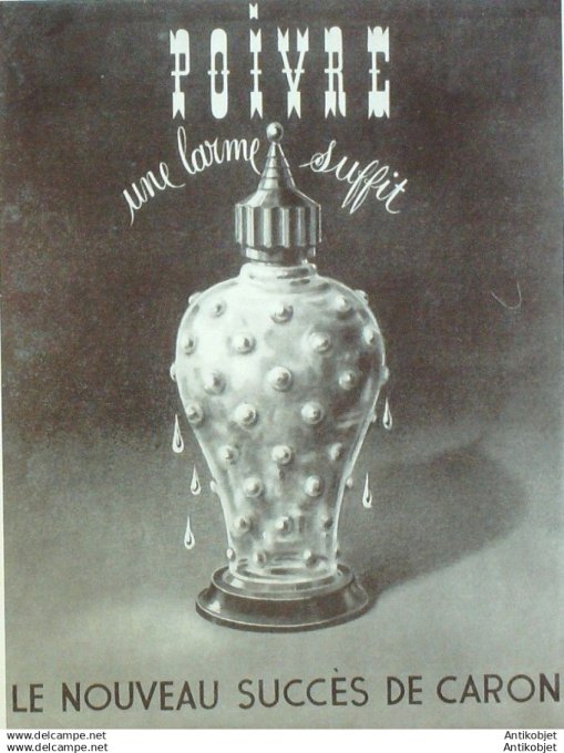 Publicite Cosmetique Caron Poivre 1947
