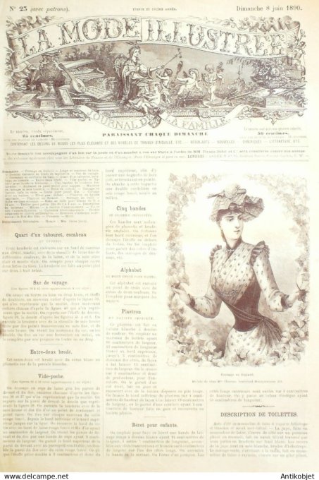 Mode illustree 1892 Lot de 10 journaux
