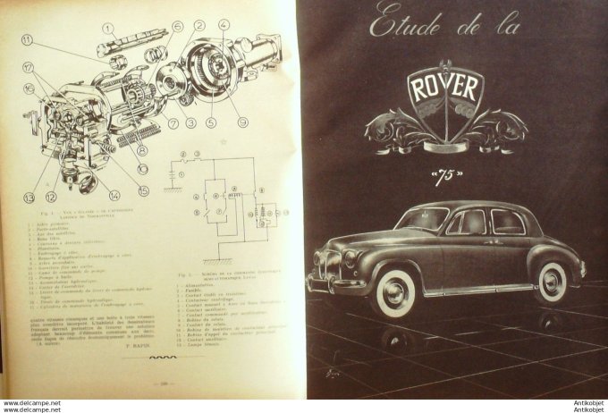 R.T Automobile Rover 75 Tracteurs Someca type Da 50 95 # 1954