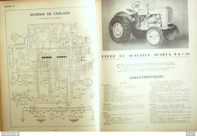 R.T Automobile Rover 75 Tracteurs Someca type Da 50 95 # 1954