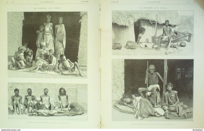 L'illustration 1900 n°2977 Inde Famine Théâtre Français incendie Jane Henriot R.P.Dorgère