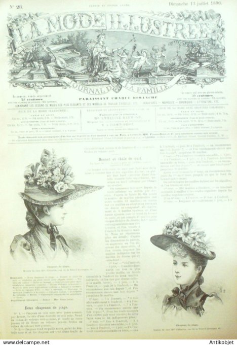 Mode illustree 1892 Lot de 10 journaux