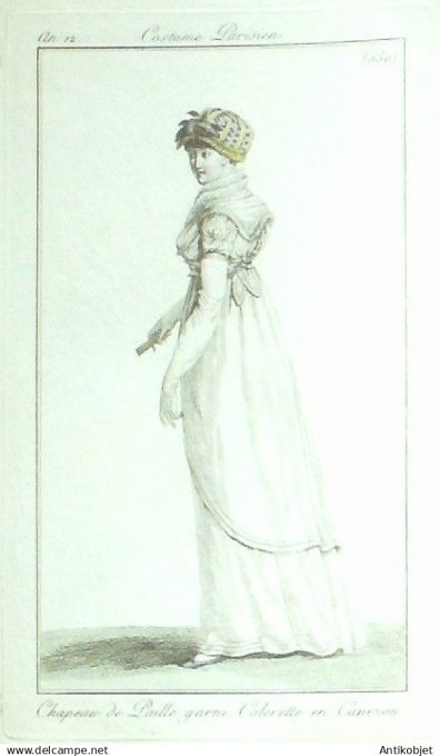Costume Parisien 1804 an 12 # 550 (eau forte) Colerette en canezou