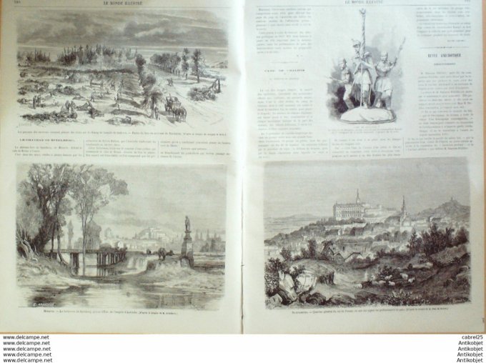 Le Monde illustré 1866 n°488 Tchéquie Nicholsburg Moravie Spielberg Italie Vénétie Rovigo Bologne