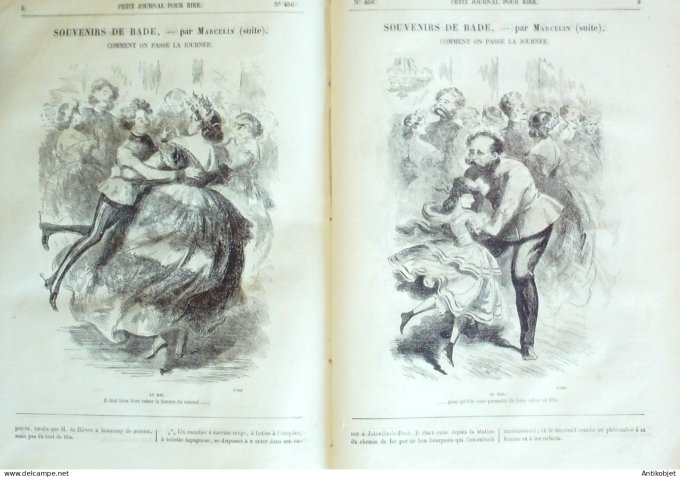 Petit journal pour Rire 1863 # 456 Souvenirs de Bade Marcelin