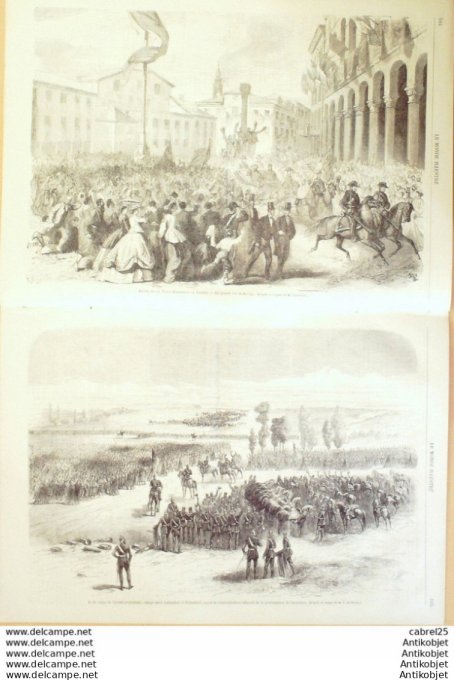 Le Monde illustré 1866 n°488 Tchéquie Nicholsburg Moravie Spielberg Italie Vénétie Rovigo Bologne