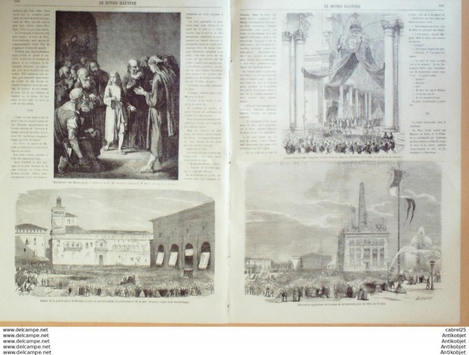 Le Monde illustré 1866 n°488 Tchéquie Nicholsburg Moravie Spielberg Italie Vénétie Rovigo Bologne