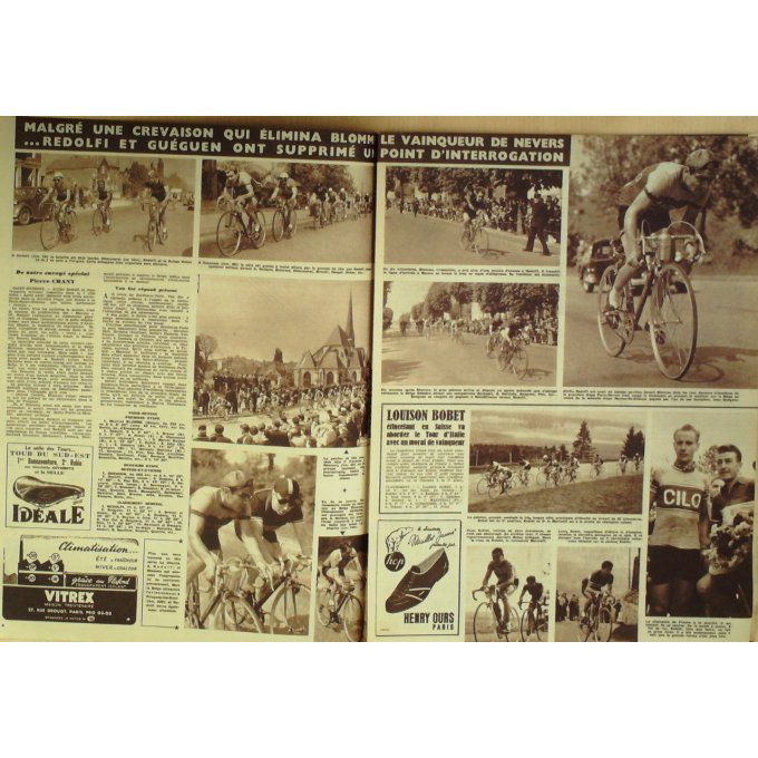 Miroir Sprint 1951 n° 257 15/5 ROBIC  BOBET BONNAVENTURE REDOL FI GUEGUEN ROBINSON