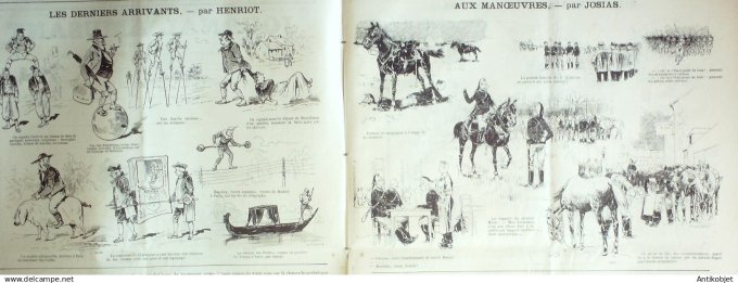 Le Journal Amusant 1889 # 1724 Paris en villegiature par Mars saison de chasse