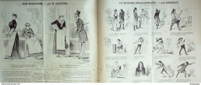 Le Journal Amusant 1889 # 1724 Paris en villegiature par Mars saison de chasse
