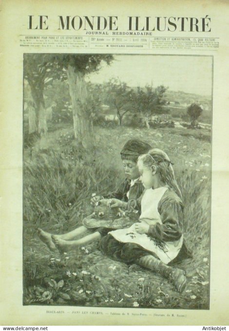 Le Monde illustré 1894 n°1932 Lyon (69) La Coupole Chapeaux Grève de chevaux