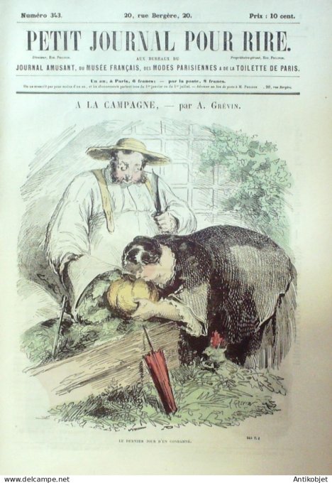 Petit journal pour Rire 1860 # 343 Promenades au Musee Rious