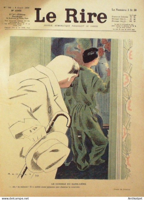 Le Rire 1933-04- 8 # 740 Journal humoristique Ed.Originale Radio-Mandchourie