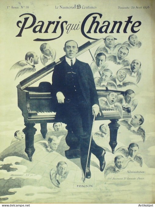 Paris qui chante 1903 #14 Fragson Polin Fagette Mayol Lorée Jacquet Vaunel