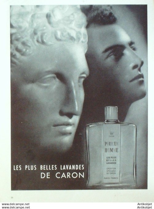 Publicite Cosmetique Caron Lavandes 1947