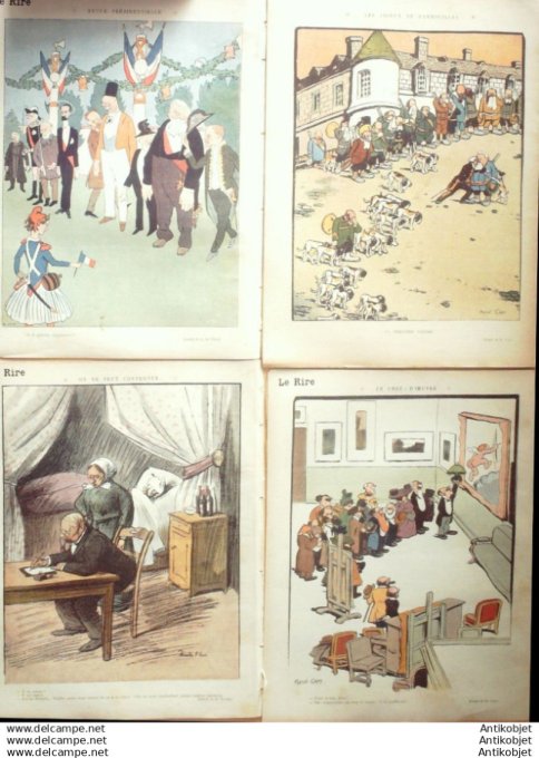 Le Rire 1913 lot 4 revues Willette Flores Faivre Brunelleschi Gerbault Leandre Barrere