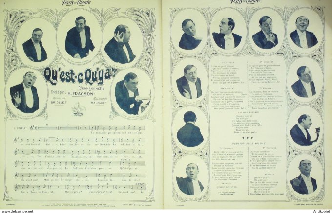 Paris qui chante 1903 n° 14 Fragson Polin Fagette Mayol Lorée Jacquet Vaunel