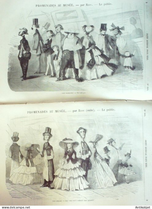 Petit journal pour Rire 1860 # 343 Promenades au Musee Rious
