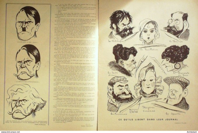 Le Rire 1933-04- 8 # 740 Journal humoristique Ed.Originale Radio-Mandchourie