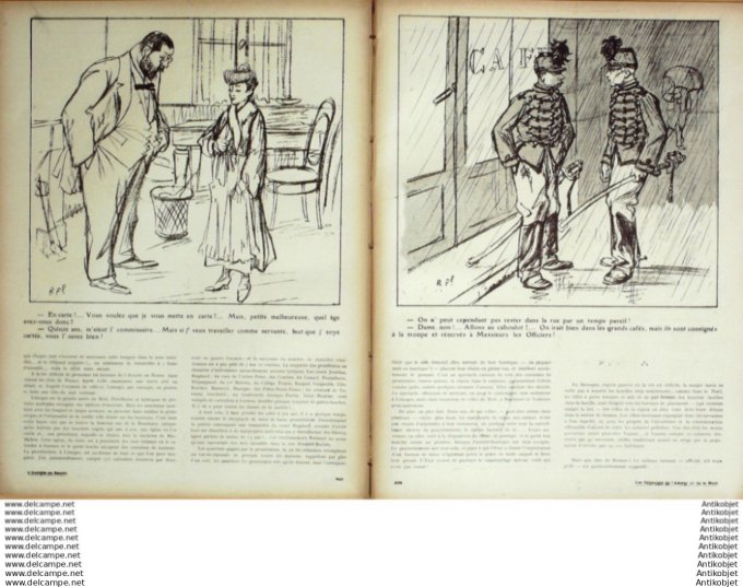 L'Assiette au beurre 1908 # 402 Les Caboulots de l'amour et de la mort Flores