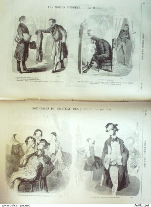 Petit journal pour Rire 1860 # 343 Promenades au Musee Rious