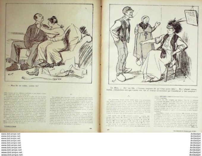 L'Assiette au beurre 1908 # 402 Les Caboulots de l'amour et de la mort Flores