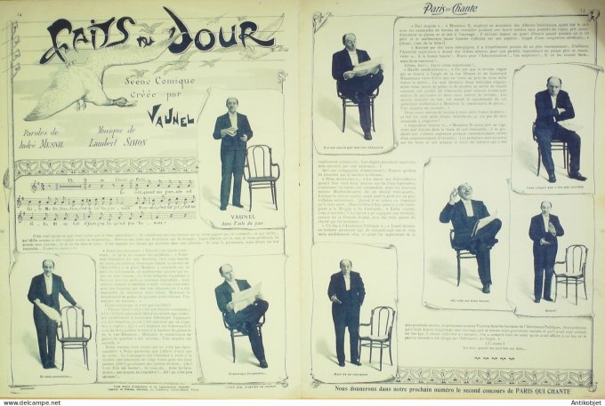 Paris qui chante 1903 #14 Fragson Polin Fagette Mayol Lorée Jacquet Vaunel