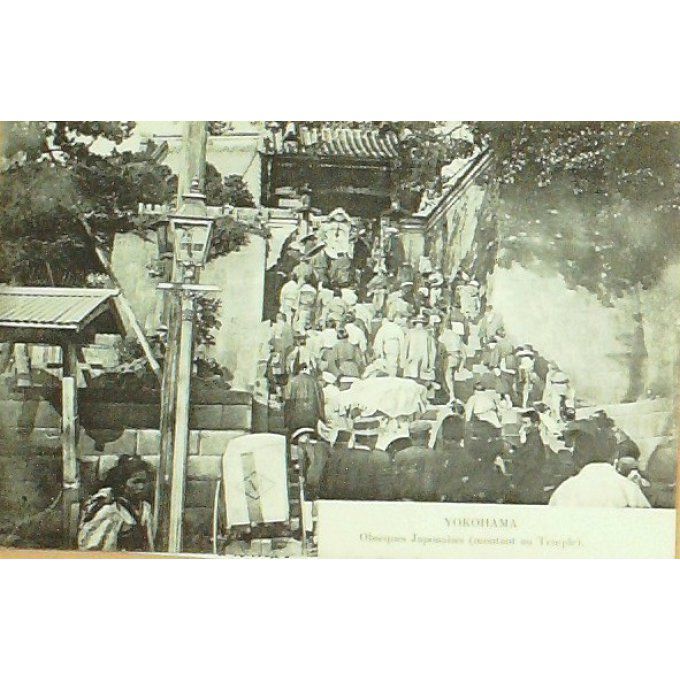 Cpa Japon Yokohama Funérailles 1908