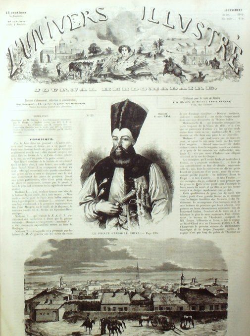 L'Univers illustré 1858 #  25 Gallipoli prince Grégoire Ghika Madrid Puerta Del Sol
