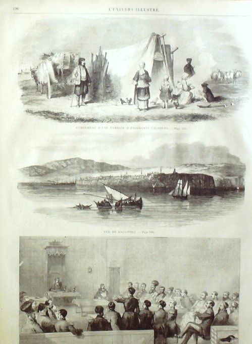 L'Univers illustré 1858 #  25 Gallipoli prince Grégoire Ghika Madrid Puerta Del Sol