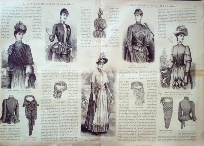 Journal Mode illustrée 1889 # 25 Robe de chambre en bengaline