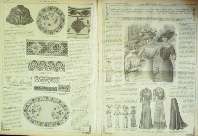 Journal Mode illustrée 1910 # 25 Robe modele Rivoire