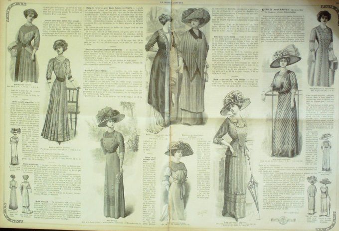 Journal Mode illustrée 1910 # 25 Robe modele Rivoire