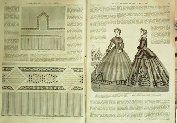 Journal Mode illustrée 1865 # 25 Coiffure jeune femme