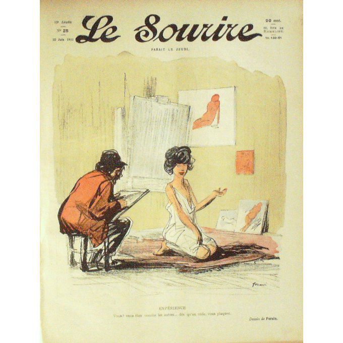 Le Sourire 1911 n°025 JOURNAL HUMORISTIQUE FORAIN BURRET BERNARD PIERLIS SELLIER