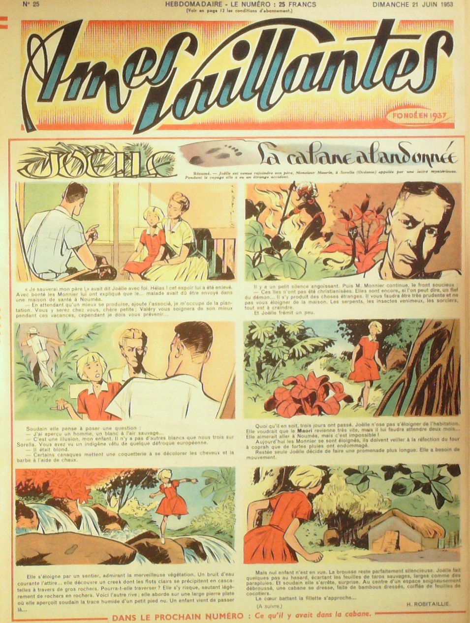 Ames Vaillantes 1953 n°25, Volubilie, Perlin et Pinpin, Jack le trappeur