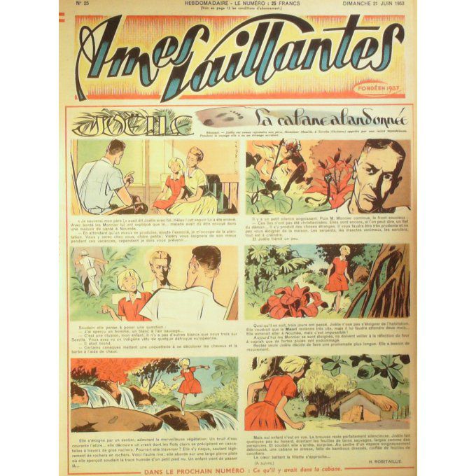 Ames Vaillantes 1953 n°25, Volubilie, Perlin et Pinpin, Jack le trappeur