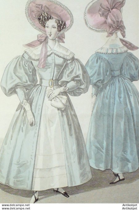 Costume Parisien 1830 # 2822 Redingote de gros dOrient