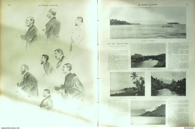 Le Monde illustré 1903 n°2395 Polynésie Moorea Raiatea Tahaa Mateira Huachine Rothstock Hawaï Honolu