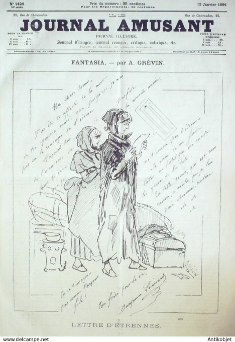 Le Journal Amusant 1884 # 1428 La Reine d'Arles par Stop